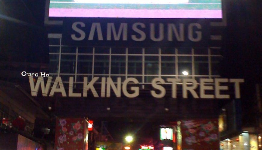 Famous Walking street in Pattaya,Thailand