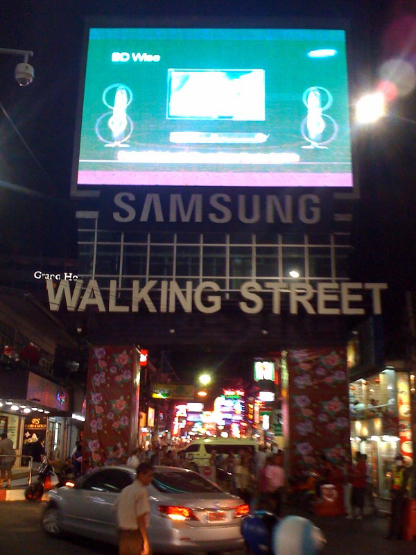 Famous Walking street in Pattaya,Thailand